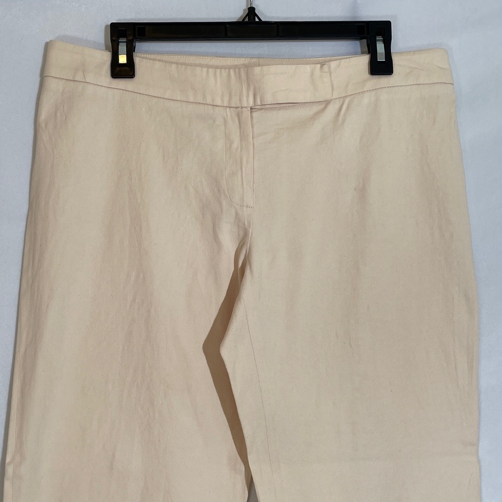 Valentino Roma Trouser Pants Size 12 lightweight Cotton Flare Cream - Picture 2 of 10